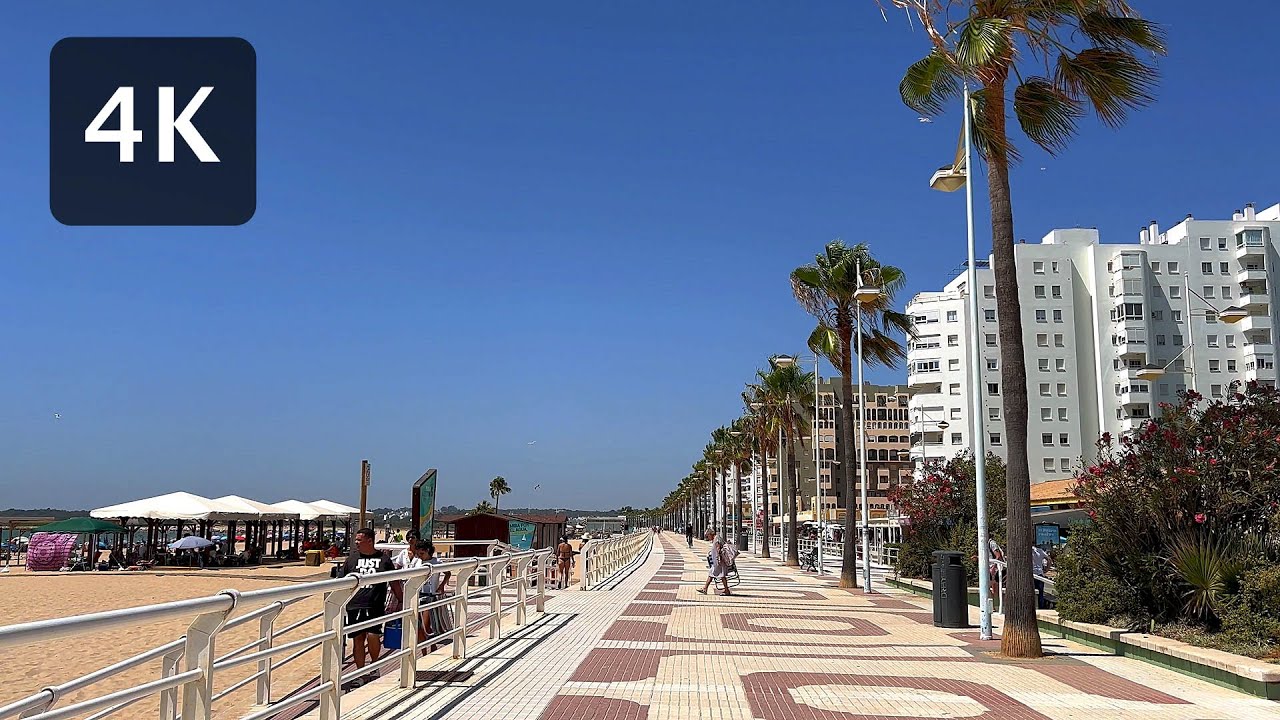 El Puerto De Santa Maria, Playa De Valdelagrana 🇪🇸 4K UHD Walking Around The Beach AUGUST 2022 ✨