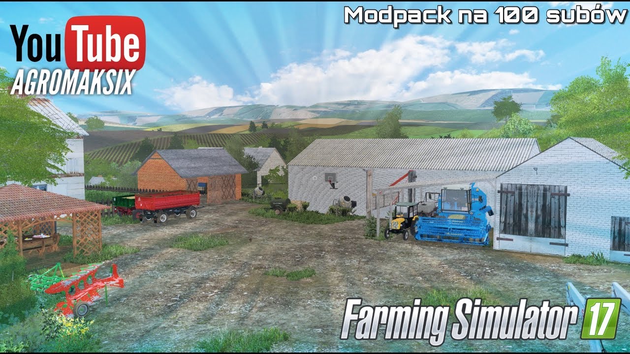 ☆ModPack do fs17☆Special na 100 subów ✔Wschodnia Dolina z kurami i świniami ㋡ Farming Simulator 17