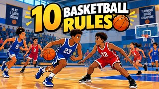 10 Basketball Rules Every Beginner Needs to Know 🏀🔥 | Basketball Rules Explained