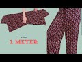 Very easy palazzo pants trouser cutting and stitching from only 1 meter for beginners