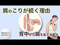 肩のこりが変わらないのは背中の〇〇不足？一日10回からからだを変えていく方法｜195