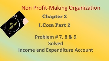 Problem 7 8 & 9 || Non Profit Making Organizations || Chapter 2