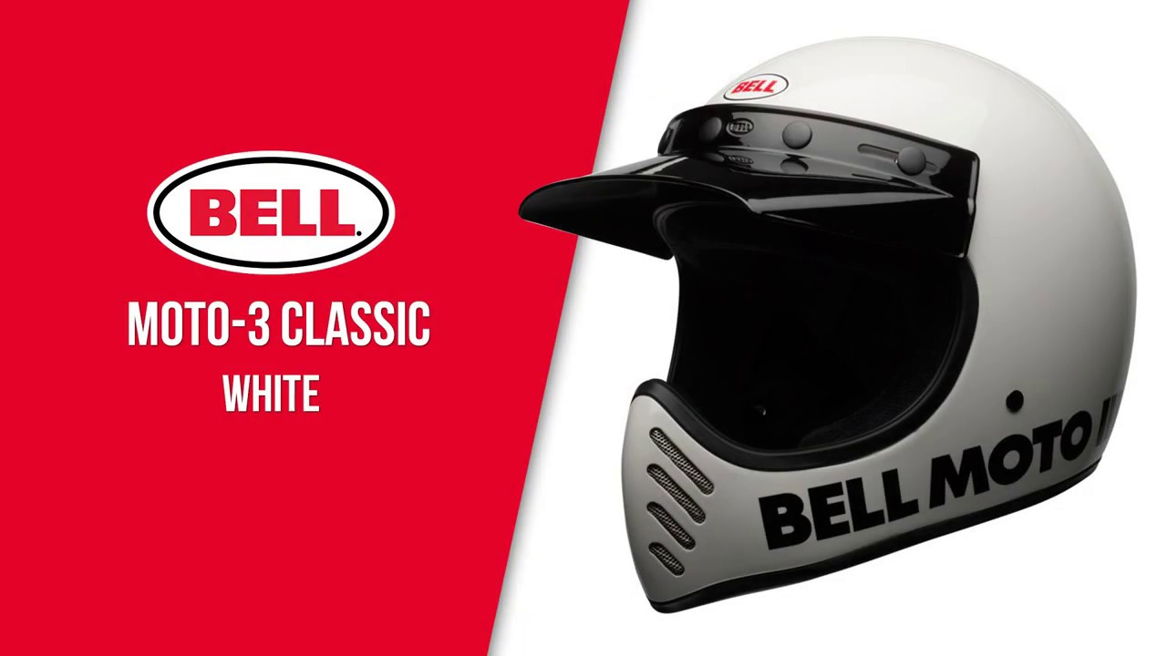 Bell Moto-3 Classic white - YouTube