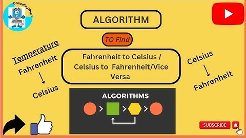 ALGORITHM TO CONVERT TEMPERATURE | CELSIUS TO FAHRENHEIT | VICE VERSA | CLASS 9,10@COMPUTING WORLD