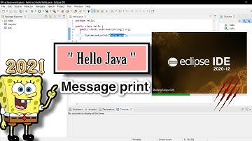 " Hello Java " - message print in eclipse || Java