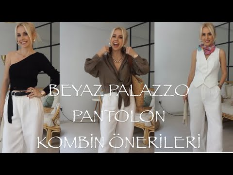 BEYAZ PALAZZO PANTOLANLA SPOR ŞIK KOMBİN ÖNERİLERİ-EYLÜL ÖZTÜRK