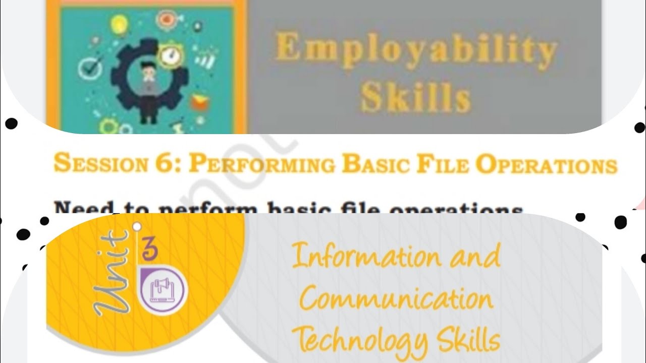 Performing Basic File Operations( session 6:unit 3 ICT)for 9th class ...