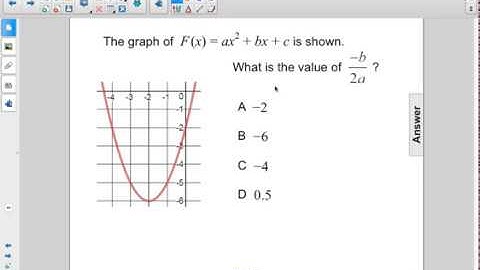 Algebra 1 Quadratics Graphing Quad Functions Pt 2 Q26