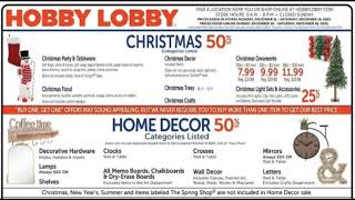 Celebrity Hobby Lobby Weekly Ad December 10 – December 16, 2023 Wealth