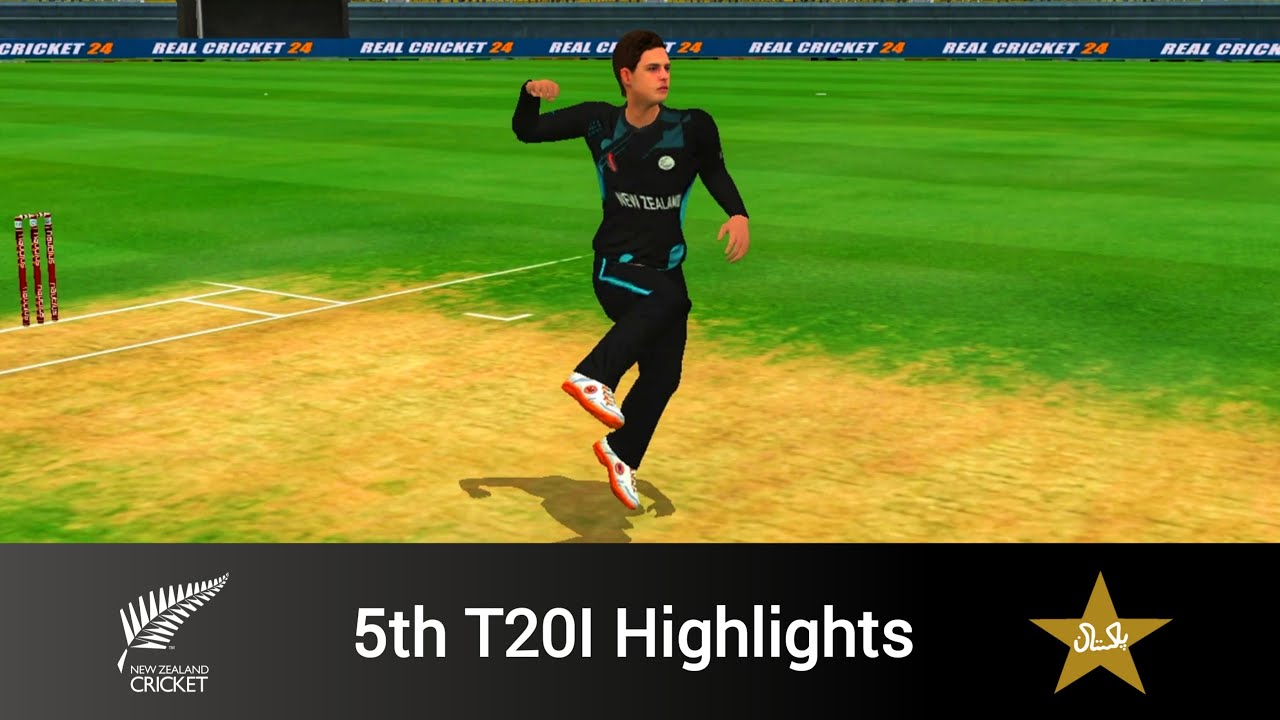 5th T20I Highlights | New Zealand Vs Pakistan | Real Cricket 24 - YouTube