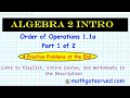 Order of Operations and Simplifying Expressions Quiz