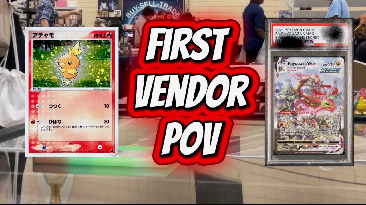 My First time vending at a Pokemon card show !! My Vendor POV 
