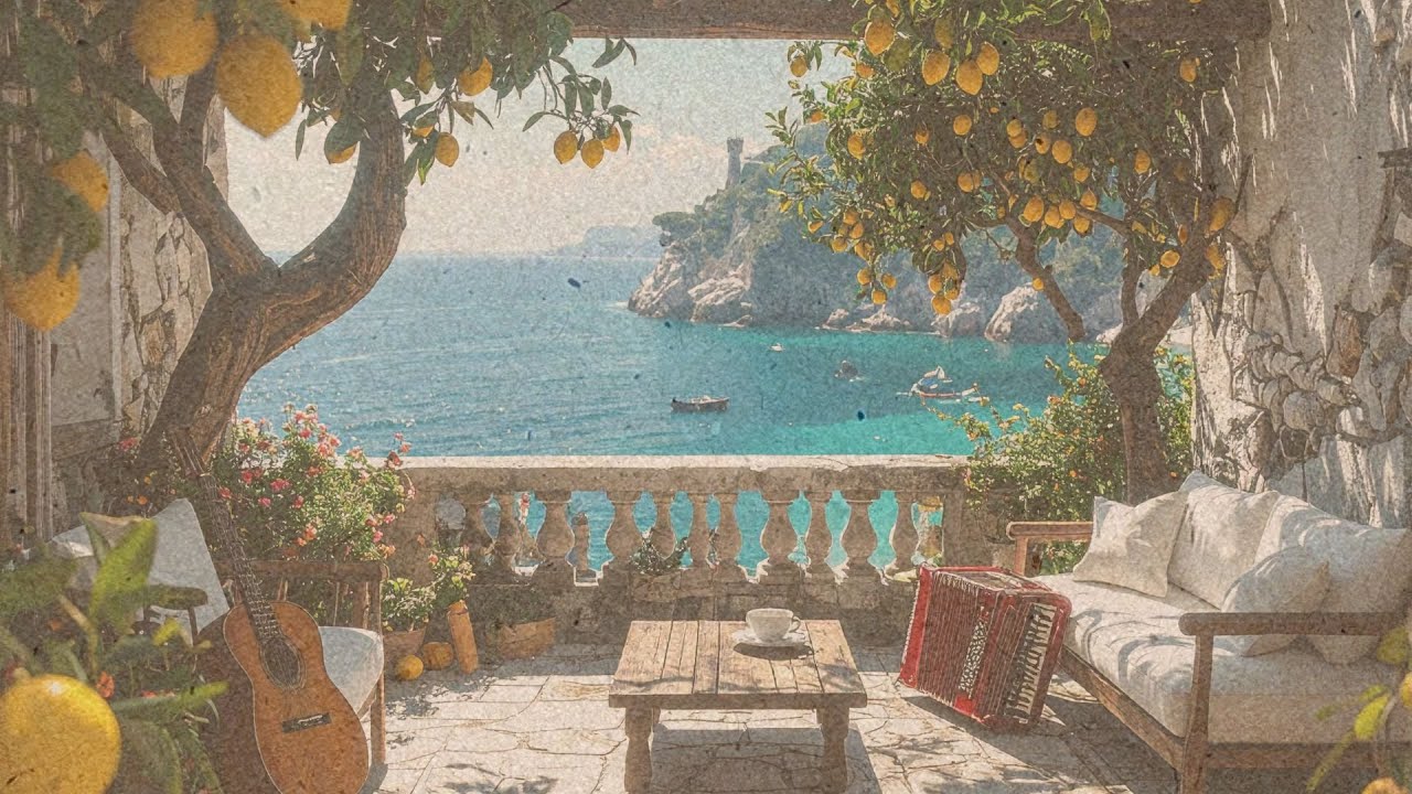 8 Hrs Relaxing Beach Jazz, Seaside Cafe Music | Guitar & Accordion /@CozySeasonalJazz