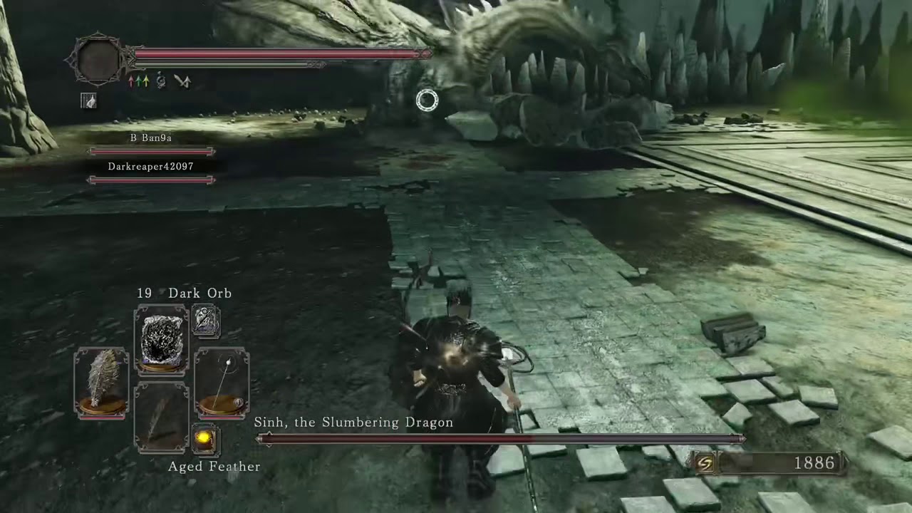 Sinh the slumbering dragon DS2 boss fight