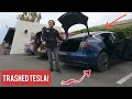 Trashed Tesla! Insane Transformation. Mobile Detailing Rescues A Very Neglected AutoMobile.