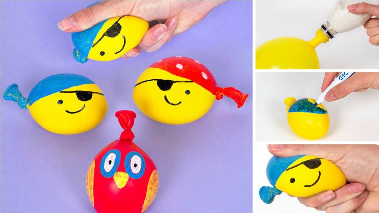 flour filled stress ball face