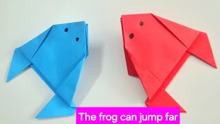 Origami - How to fold a jumping frog is very simple