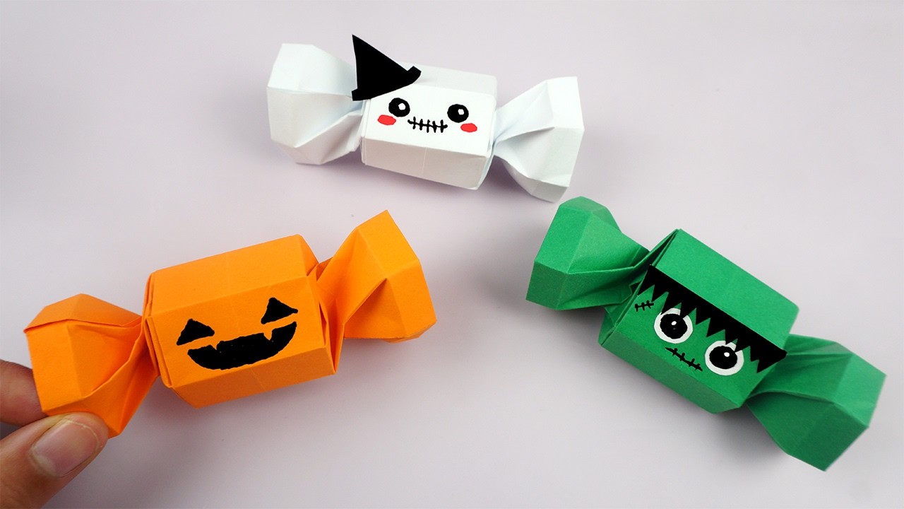 Basteln mit papier Halloween: Halloween Süßigkeiten basteln