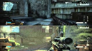 Call of Duty: Ghosts PS3 2 Player Split Screen Part 22 (Team Deathmatch, Bots, Siege) 2v5