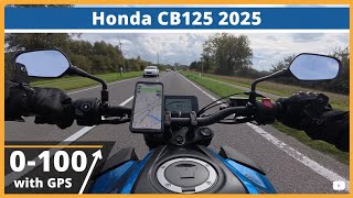 Honda Cb125R 2025 0-100 With Gps