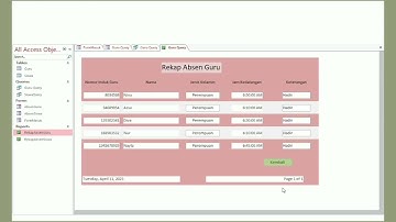 Absen Sekolah berbasis online menggunakan Access || Praktikum Basis Data dan Penelusuran Data - SQL