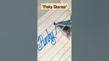 "Pinky Sharma" name in cursive handwriting #shorts #calligraphy #names #cursivewriting #art #cursive