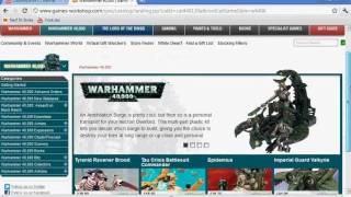 Games Workshop Website Tour