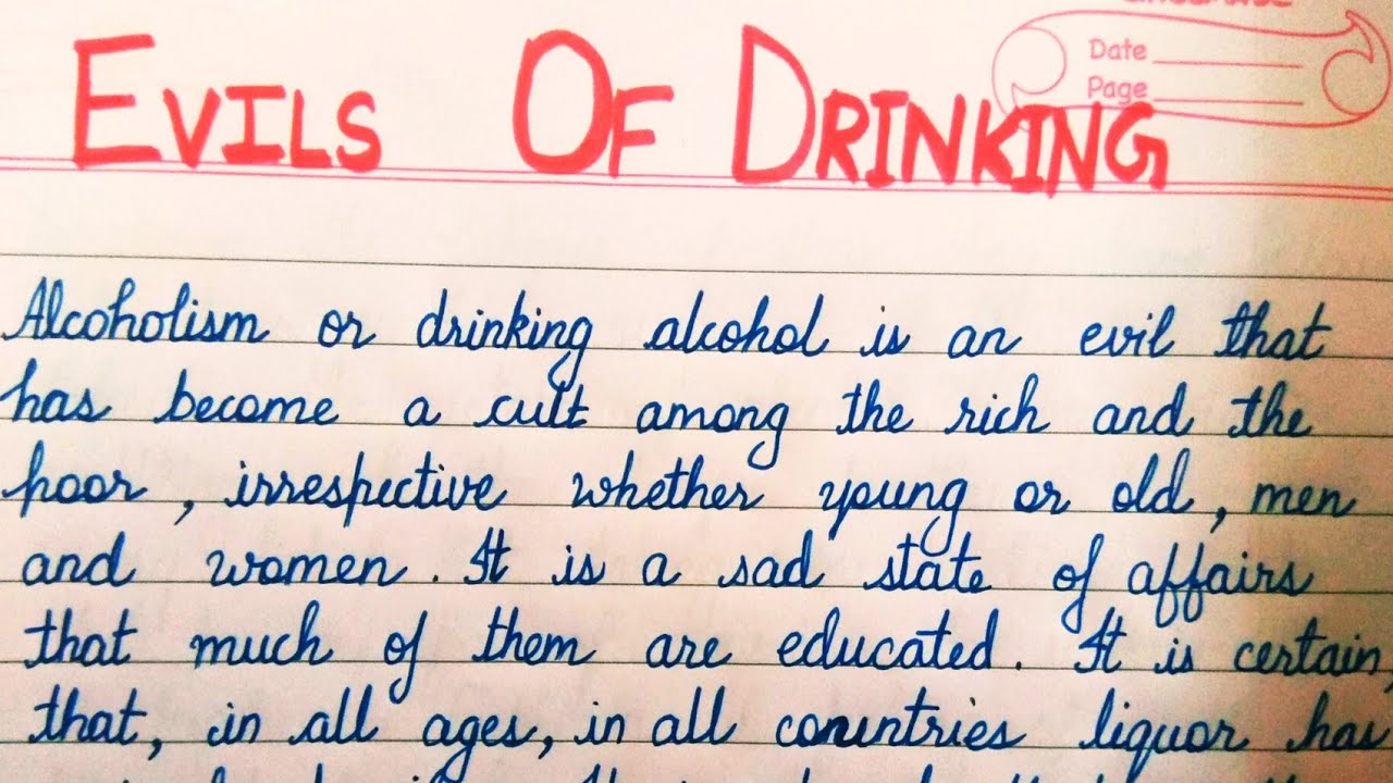 essay on the evils of alcohol