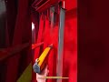 Electrostatic Powder Coating Machine Spraying Steel Frame with Charged Paint #manufacturing #metal