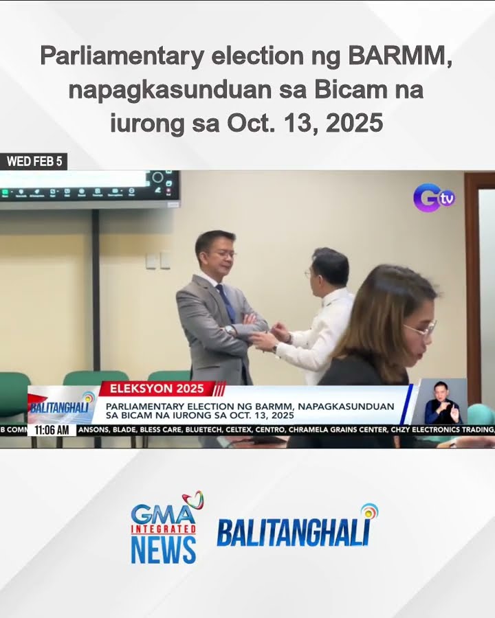Parliamentary election ng BARMM, napagkasunduan sa Bicam na iurong sa Oct. 13, 2025 | Balitanghali