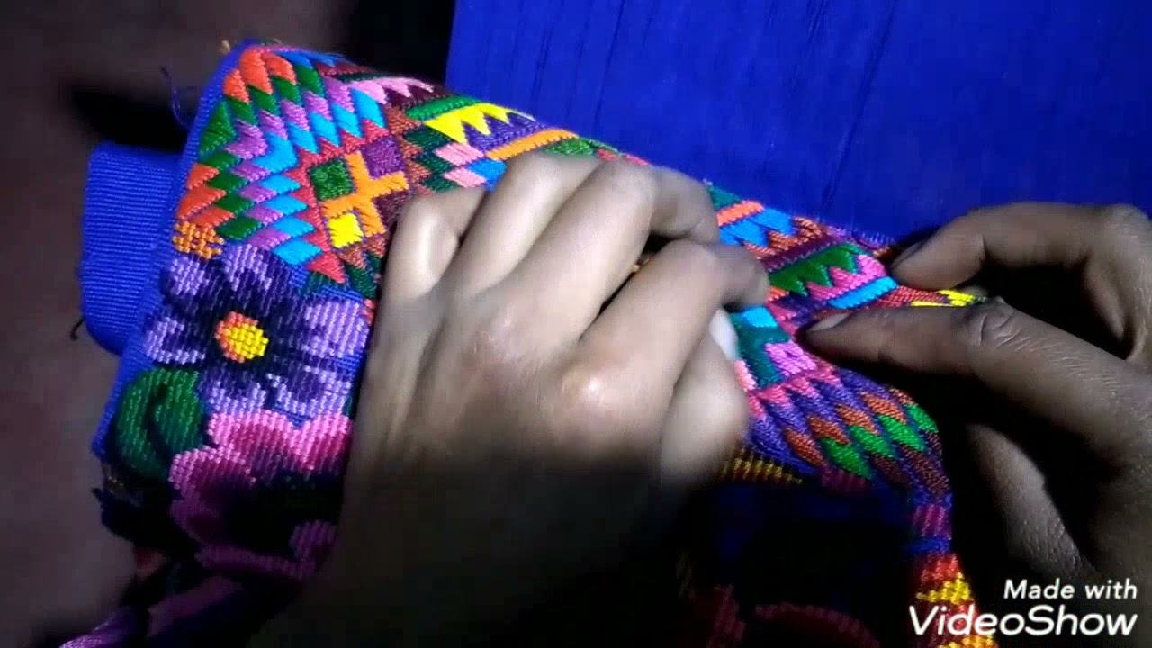 colocando hilos y terminación de un bordado. (Estrella).