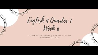 Denotation and Connotation English 4 QUARTER 1 Module 6