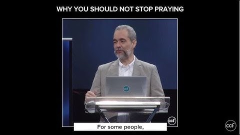 Why You Should Not Stop Praying - Ricky Sarthou - Profiles of Prayer Snippets