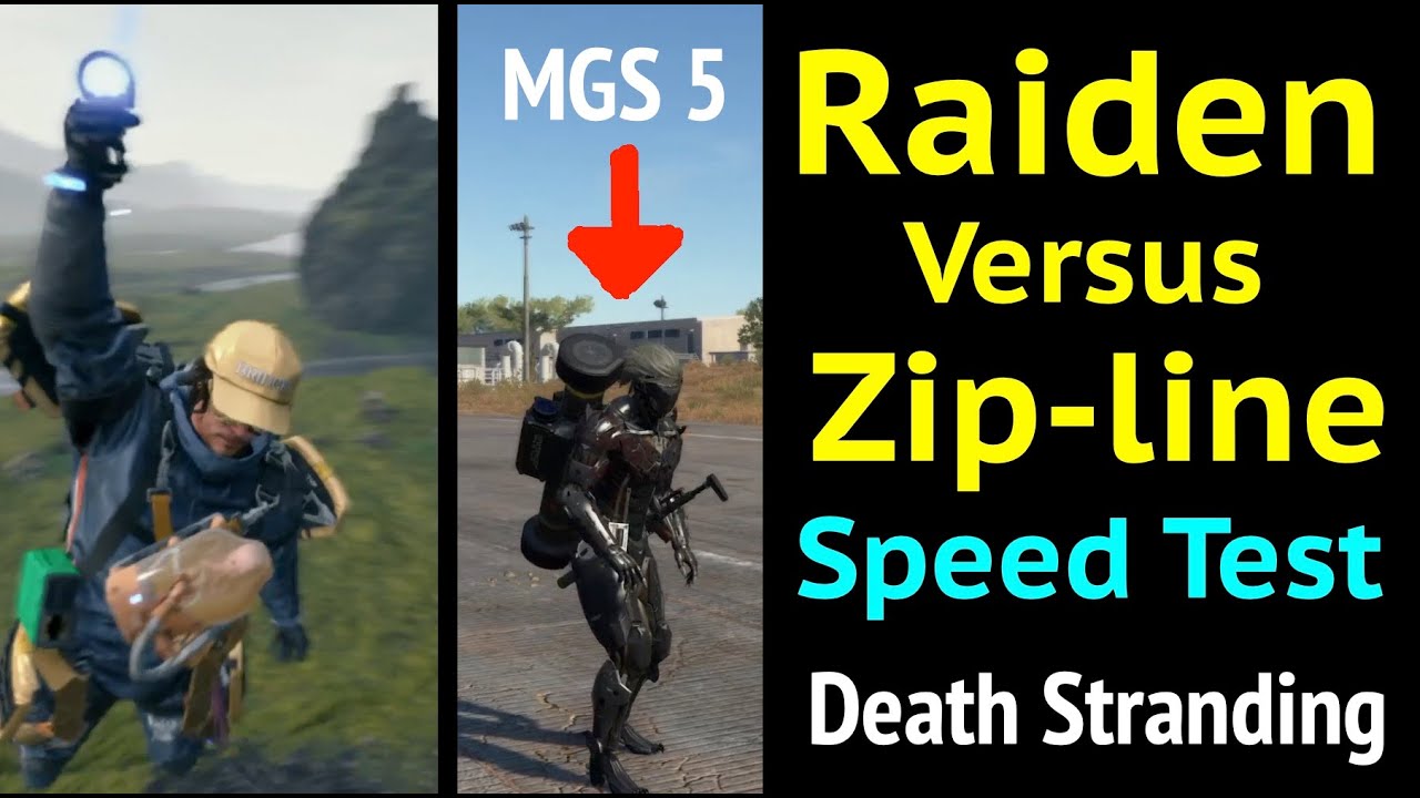 Raiden vs Zipline Speed Comparison in Death Stranding and MGSV
