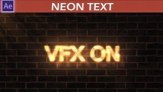 After Effects Neon Text Tutorial