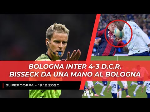 Video Moviola Bologna Inter 4-3 d.c.r. | Mano di Bisseck e rigore revocato a Bonny!
