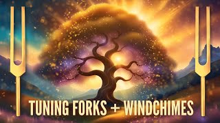 FEEL CALM & GROUNDED INSTANTLY! ⛅ Tuning Forks + Wind Chimes