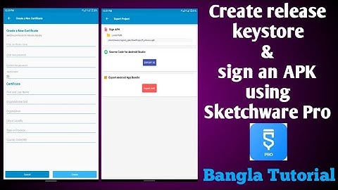 How to create a release keystore and sign an APK with Sketchware Pro? Bangla Tutorial l Bosunia Tech