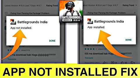 How To Fix BATTLEGROUNDS MOBILE INDIA App Not Installed Problem BGMI App Not Installed Android PUBG