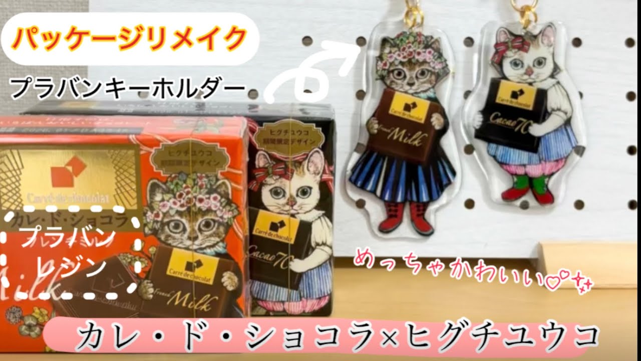 カレ・ド・ショコラ×ヒグチユウコ〈パッケージリメイク〉プラバンキーホルダー（プラバン ・レジン）アクリル風