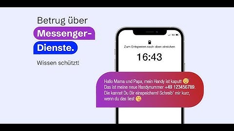 Vorsicht vor Messenger-Betrug #nachfragenschützt