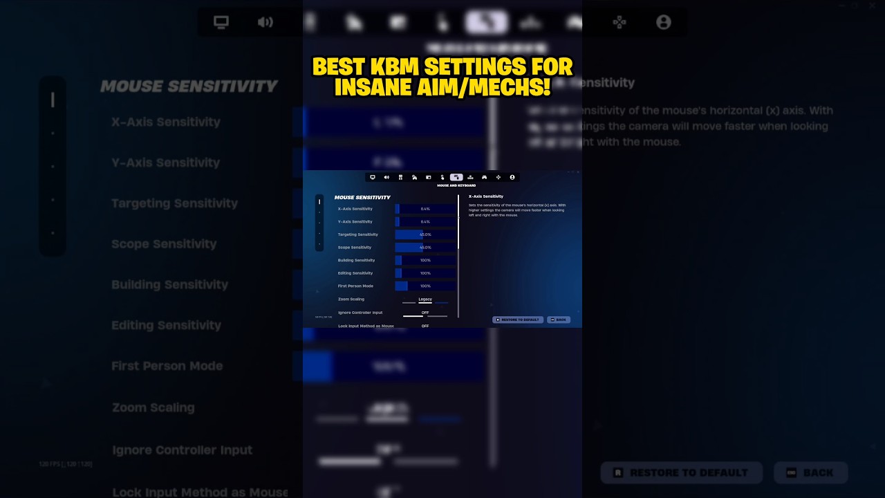 NEW BEST Keyboard & Mouse Settings/Sensativity For Fortnite Season 4!