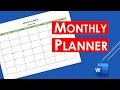 How to Create a Monthly Planner in Word | Word Tutorial