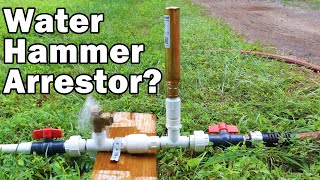 Ram Pump Water Hammer Arrester as a Pressure Tank