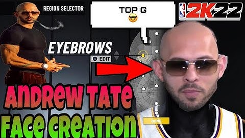 BEST ANDREW TATE FACE CREATION IN NBA 2K22! LOOK LIKE A TOP G!!!