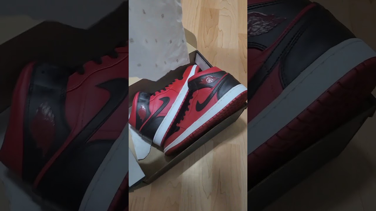 Air Jordan 1 Mid Gym Red Black