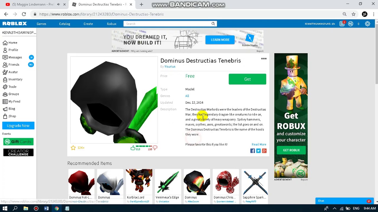 How To Get A Free Dominus On Roblox 2019 Youtube - roblox library free