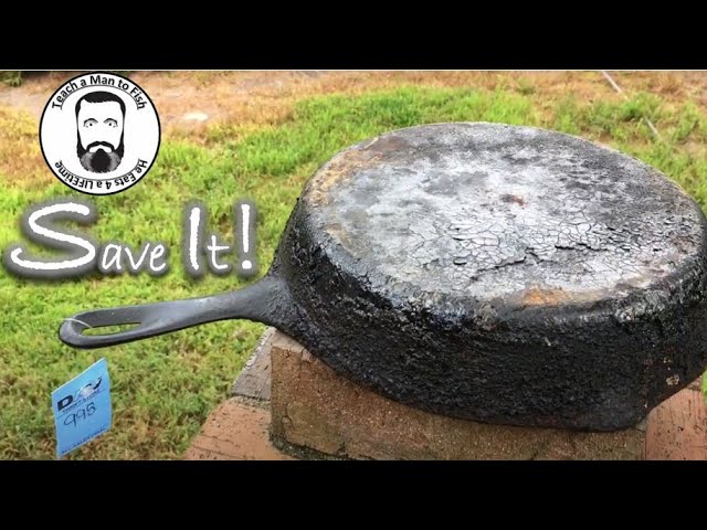 How to Restore and Reseason a Cast Iron Skillet - I Believe I Can Fry