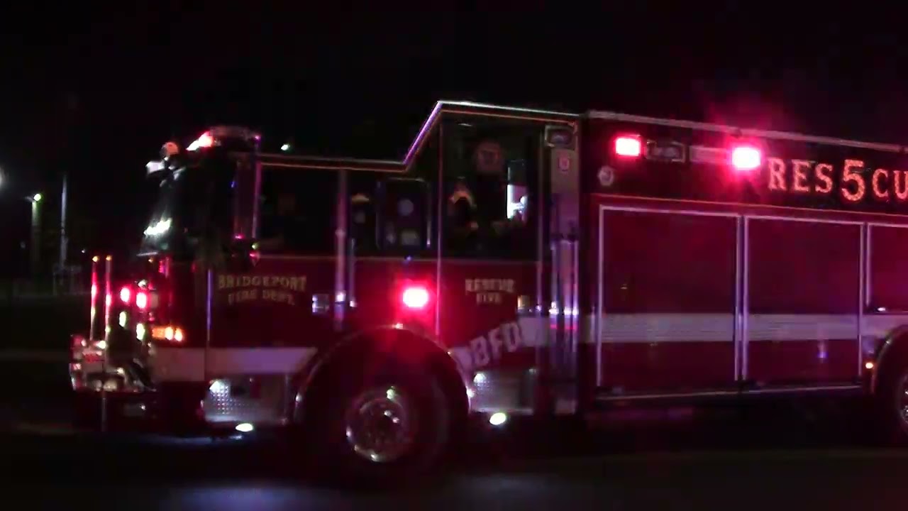 Bridgeport, CT Rescue 5 responding to an MVA with entrapment YouTube