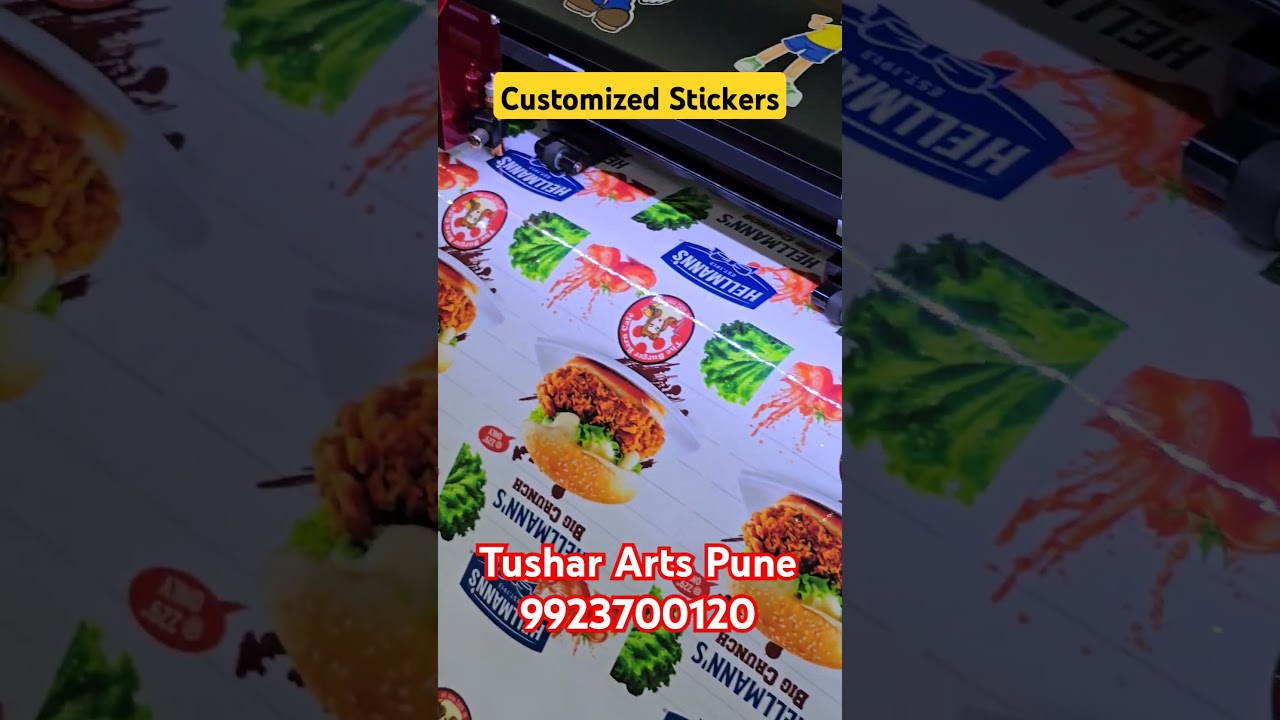 Customized stickers available of any size and any shape 